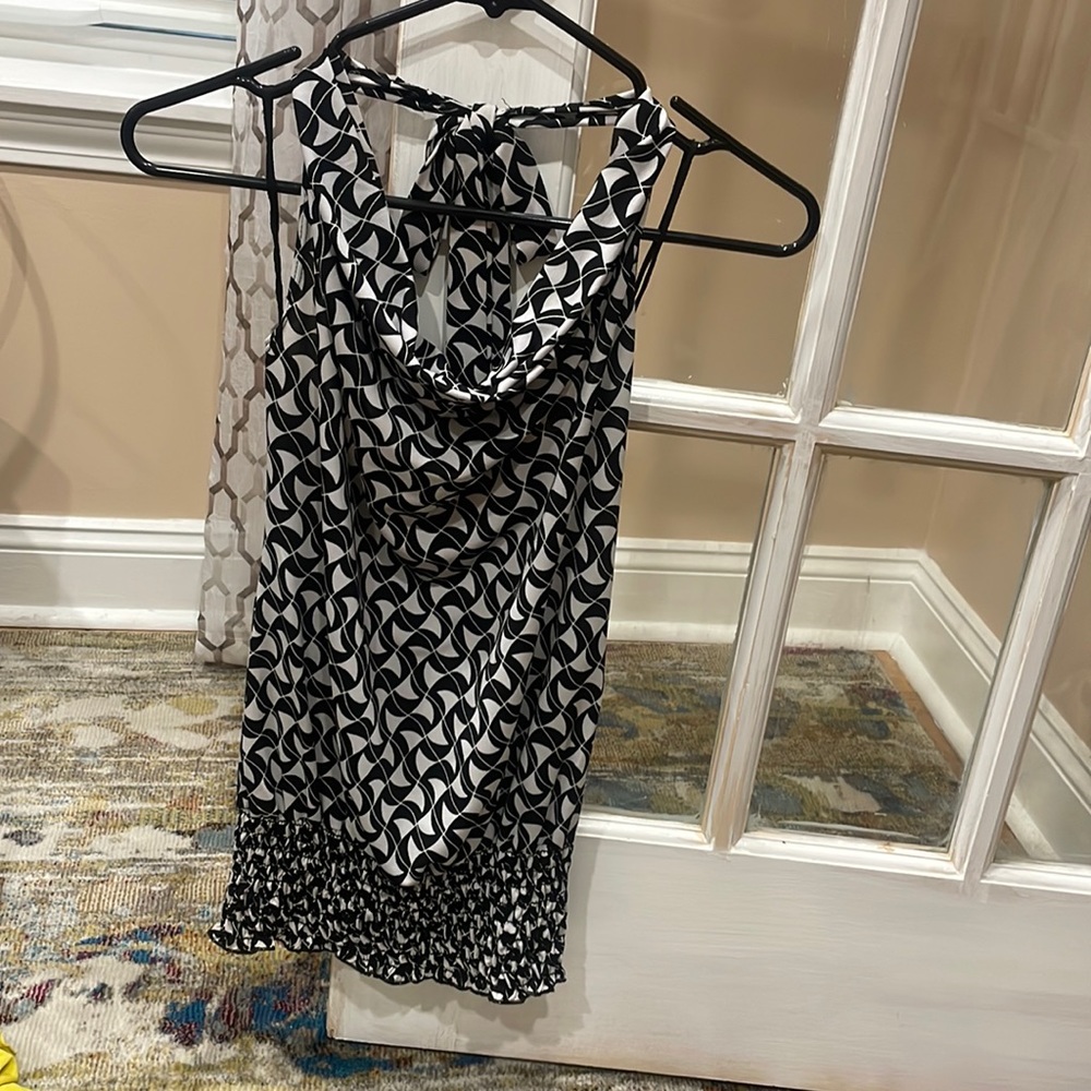 Black and white halter top never worn.
